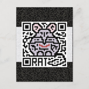 QR-Code für den Rat Postkarte