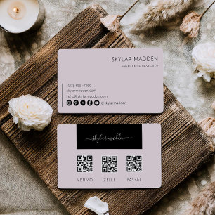 QR-Code für die Prüfung der Barzahlung mit Freelan Visitenkarte