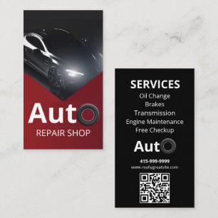 QR-Code für die Reparatur von Auto Visitenkarte