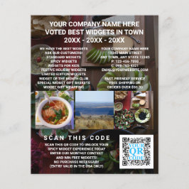 QR-Code für Dunkle Foto-Werbung im Unternehmen Flyer