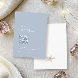 QR-Code für dusty Blue Beach Hochzeit Begleitkarte