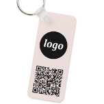 QR-Code für einfache Logos Schlüsselanhänger<br><div class="desc">Fügen Sie Ihr eigenes Logo und QR-Code zu diesem auffallenden minimalistisch beruflichen Design hinzu. Ideal für Mitarbeitermarken oder als Werbeprodukt für Ihre Mitarbeiter,  Kunden und Kunden.</div>