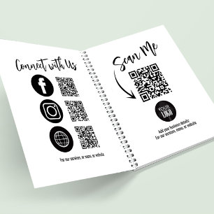 QR-Code für einfache Unternehmen Notizbuch