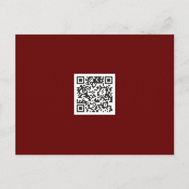 QR-Code für einfarbige Farbe reinigen Postkarte (Vorderseite)