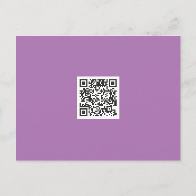 QR-Code für einfarbige Farbe reinigen Postkarte (Vorderseite)