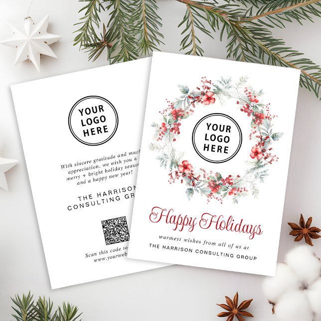 QR-Code für elegante Business-Logos Weihnachten in (Spread the joy of the season and strengthen business relationships with our elegant holiday card)