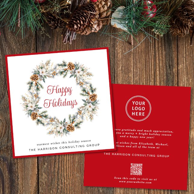 QR-Code für elegante Business-Logos Weihnachten in (Spread the joy of the season and strengthen business relationships with our elegant holiday card)
