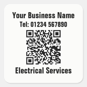 QR-Code für elektrische Dienstleistungen Quadratischer Aufkleber