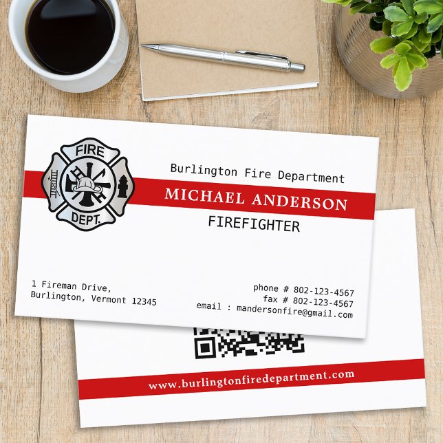 QR-Code für Feuerwehrleute Visitenkarte (Von Creator hochgeladen)
