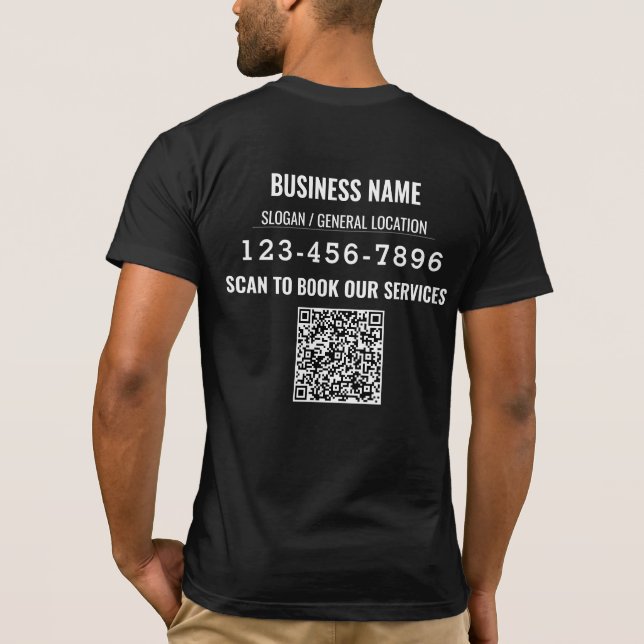 QR-Code für Firmenveranstaltungen T-Shirt (Rückseite)