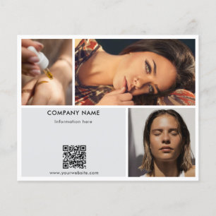 QR-Code für Fotos von White Promotion Beauty Salon Flyer