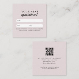 QR-Code für Geschäftskunden rosa Quadratische Visitenkarte