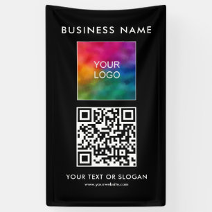 QR-Code für Geschäftsleute hier Vertikal Elegant M Banner