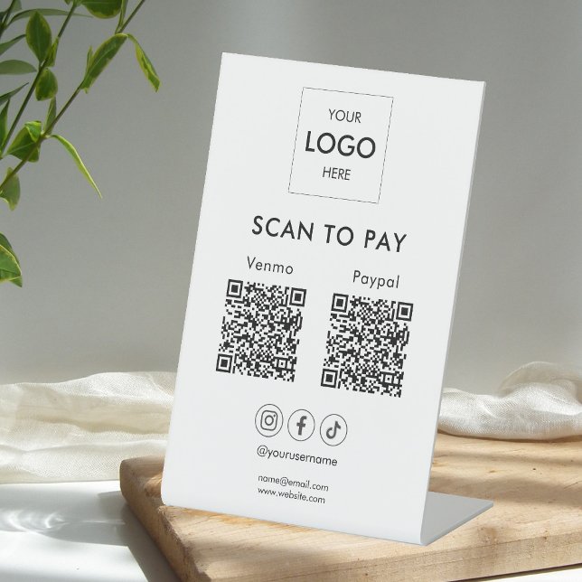 QR-Code für Geschäftslogos prüfen Sockelschild (Von Creator hochgeladen)