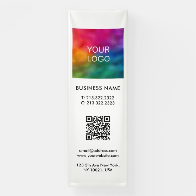 QR-Code für Geschäftssymbole - Vertikale Innenräum Banner (Vertikal)