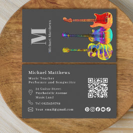 QR-Code für Gitarrenlehrer und für Social Media ma Visitenkarte