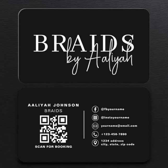 QR-Code für Haar-Flecht-Buchung Visitenkarte (Von Creator hochgeladen)
