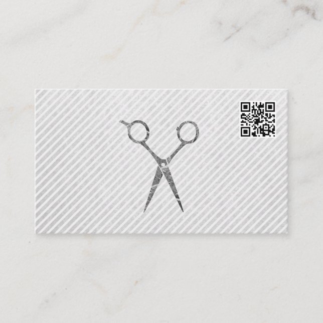 QR-Code für Haarstylle-Silberschere Terminkarte (Vorderseite)