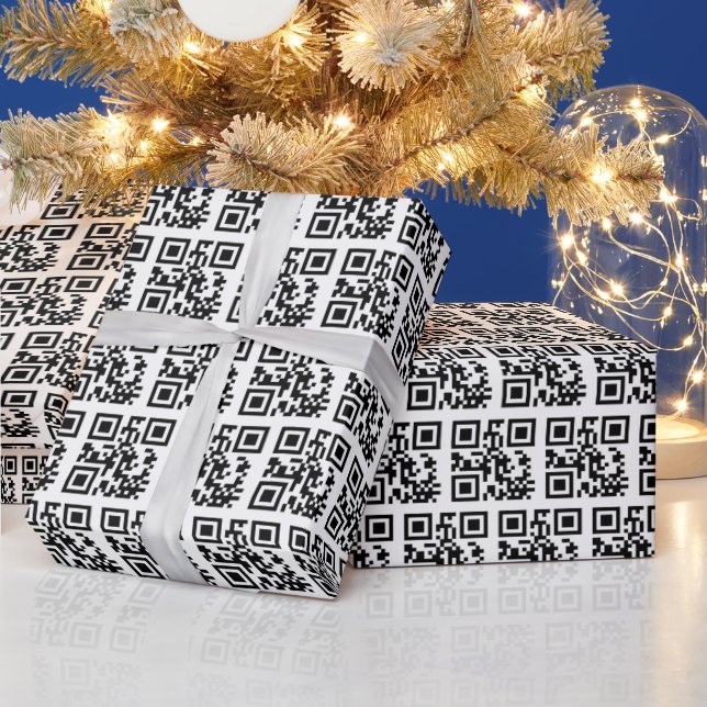 QR-Code für Happy Holidays Geschenkpapier (Feiertage)