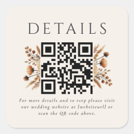 QR-Code für Hazelwood Wedding Quadratischer Aufkleber