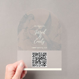 QR-Code für Hochzeiten Acryleinladungen