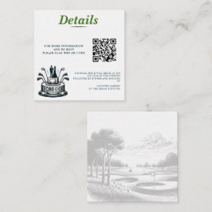 QR Code für Hochzeiten von Golf Couple Begleitkarte