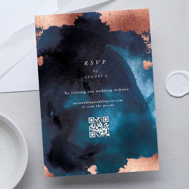 QR-Code für Hochzeiten von weißem Rosenholz RSVP Karte (Von Creator hochgeladen)