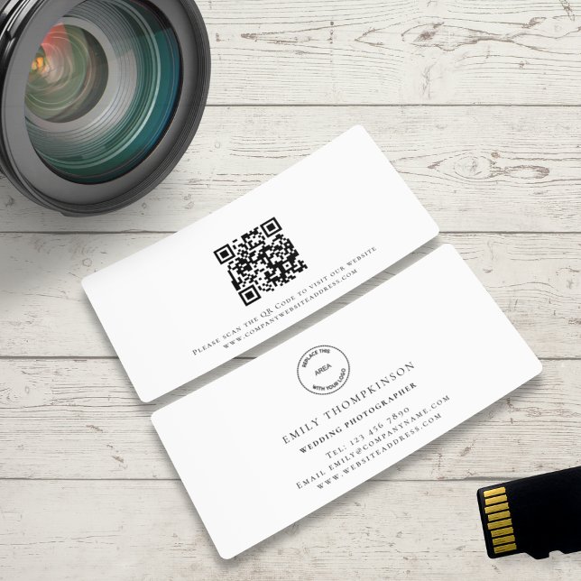 QR-Code für Hochzeitfotografen mit benutzerdefinie Visitenkarte (Von Creator hochgeladen)
