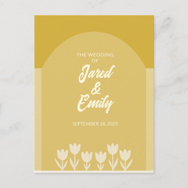 QR-Code für Hochzeitsfeiern Postkarte (Vorderseite)