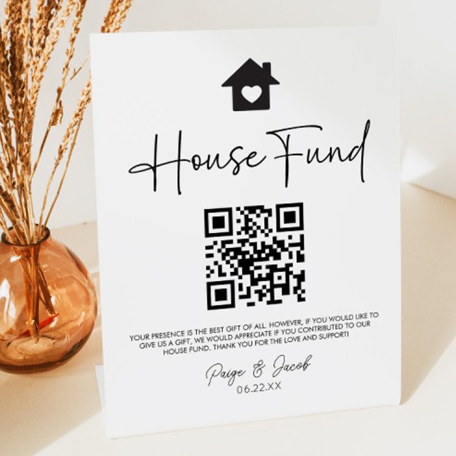 QR-Code für Hochzeitsskripte im Minimalistischen H Sockelschild (Von Creator hochgeladen)