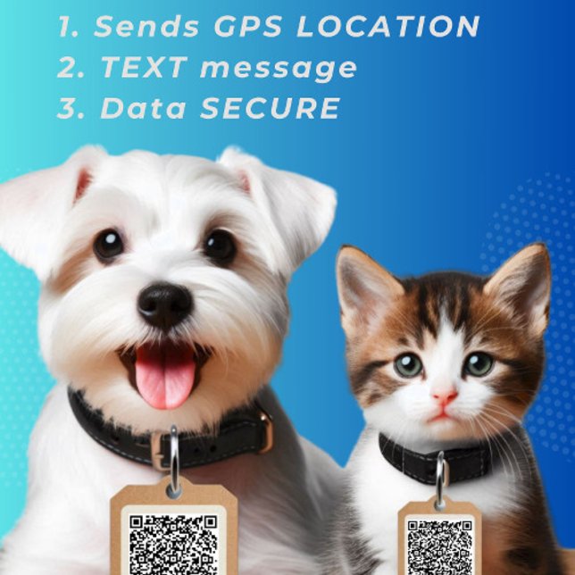 QR-Code für Hunde Haustiermarke (Peace of Mind - ALWAYS)