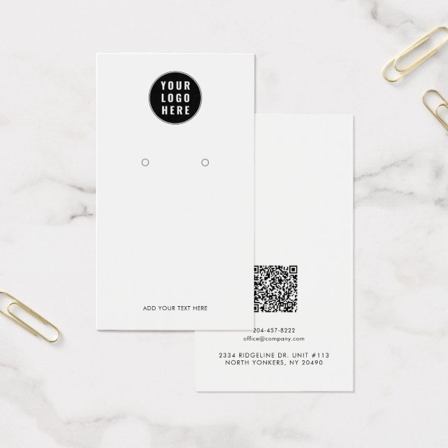 QR-Code für Ihr Firmenlogo - Werbekarte (Büro)