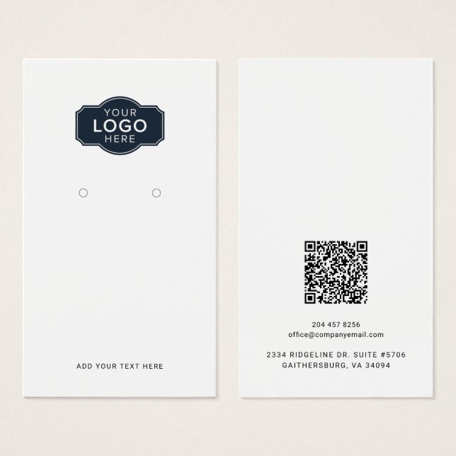 QR-Code für Ihr Firmenlogo - Werbekarte (Vorne & Hinten)