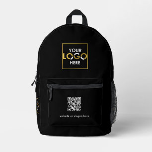 QR-Code für Ihr Logo - Werbe-Black Bedruckter Rucksack