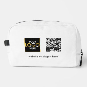 QR-Code für Ihr Logo - Werbeweiße Texte Waschbeutel