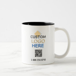 QR-Code für Ihr Unternehmen Telefon Zweifarbige Tasse
