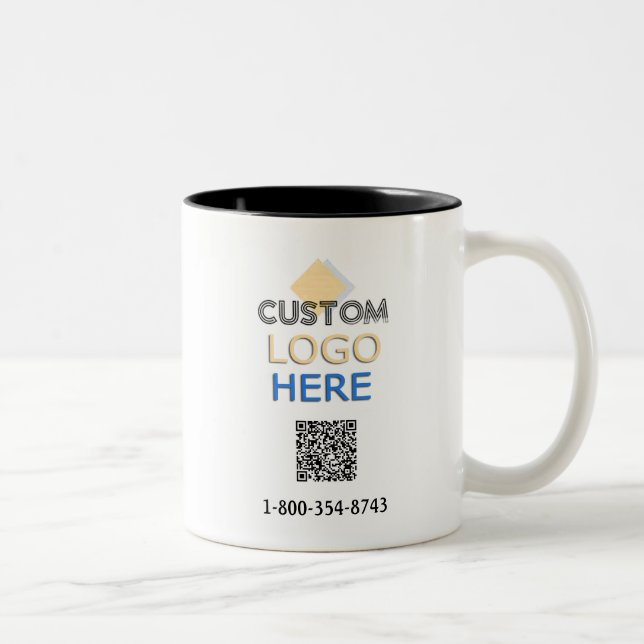 QR-Code für Ihr Unternehmen Telefon Zweifarbige Tasse (Rechts)