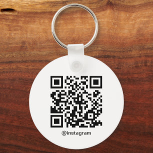 QR-Code für individuell anpassbare Firmenlogos wei Schlüsselanhänger