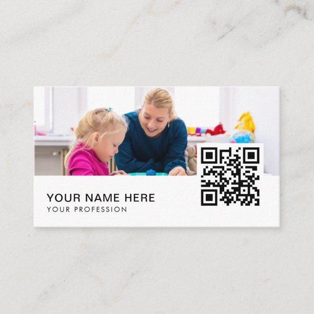QR-Code für Kinderarbeitstherapeuten Visitenkarte (Vorderseite)