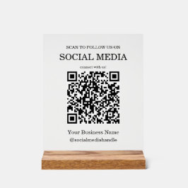 QR-Code für kleine Unternehmen Acrylschild