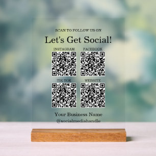 QR-Code für kleine Unternehmen Acrylschild