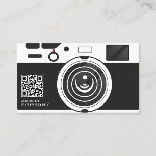 QR-Code für kreative Schwarz-Weiß-Fotografie Visitenkarte