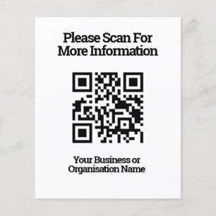 QR-Code für Kundeninformationen auf einem Blatt Pa