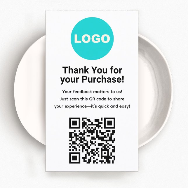QR-Code für Kundenprüfung, Logo Visitenkarte (Thank you for you purchase QR Code Card Enclosure with Logo )