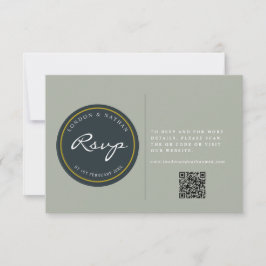 QR-Code für lebendige Botanische Blumenhochzeit RSVP Karte