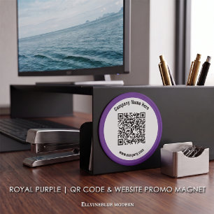 QR-Code für lila Werbefirmen Magnet