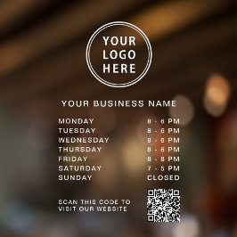 QR-Code für Logos Geschäftszeiten Fensteraufkleber