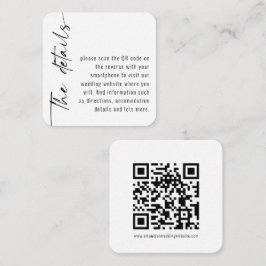 QR-Code für Miniformat-Kalligraphie, Farbhochzeite Begleitkarte