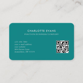 QR-Code für Minimalistische Aquamarine Logos Visitenkarte