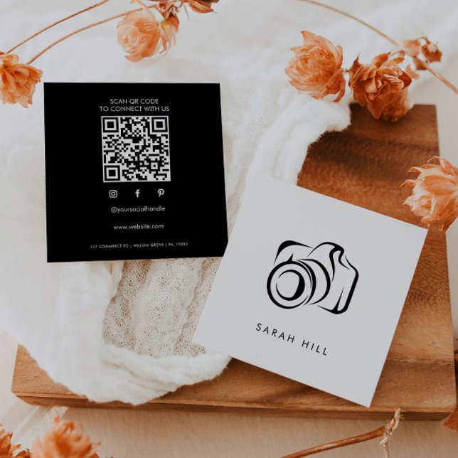 QR-Code für Minimalistische Fotos Quadratische Visitenkarte (Von Creator hochgeladen)